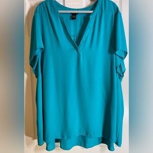 TORRID Women’s Plus Size Georgette Pullover Blouse Size‎ 5, Turquoise